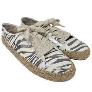 NEW EMU Australia Agonis Silver Metallic Zebra Print Sneakers Women’s 10
